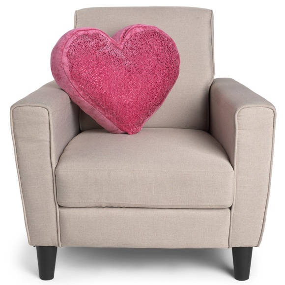 Magaschoni 16” Crystal Velvet Heart Shaped Pillow - Picture 1 of 8